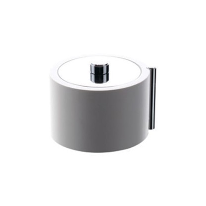 Bertocci Easy Контейнер с крышкой, композит, цвет: белый матовый/хром