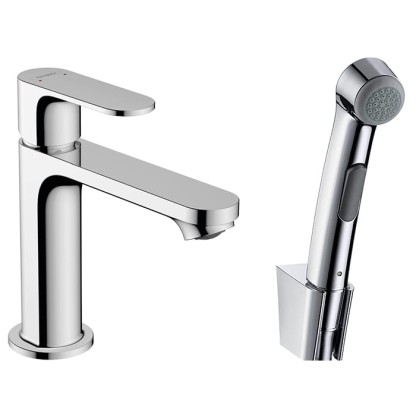 Hansgrohe Rebris S Смеситель для раковины 110, с гигиеническим душем, цвет: хром