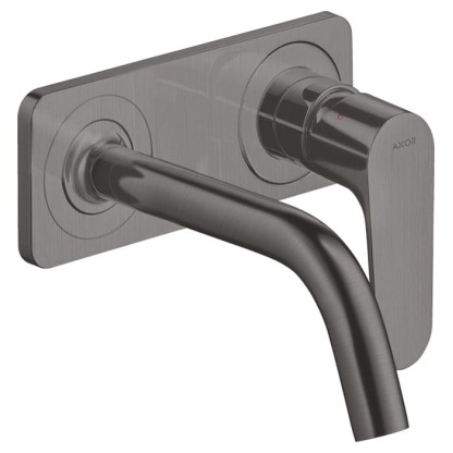 Axor Citterio M Смеситель для раковины, встраиваемый, однорычажный, донным клапаном, внешняя часть, цвет: черный хром