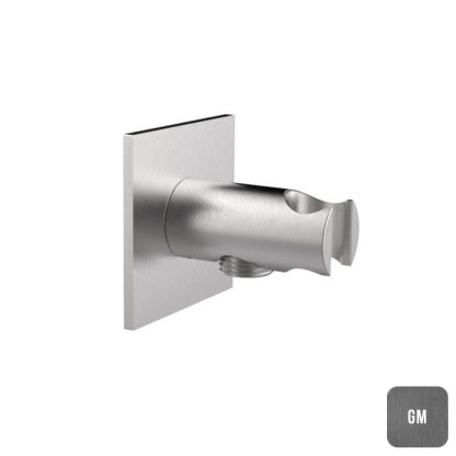 Almar Вывод из стены с держателем для душевой лейки, цвет: Gun Metal Brushed PVD