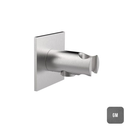 Almar Вывод из стены с держателем для душевой лейки, цвет: Gun Metal Brushed PVD