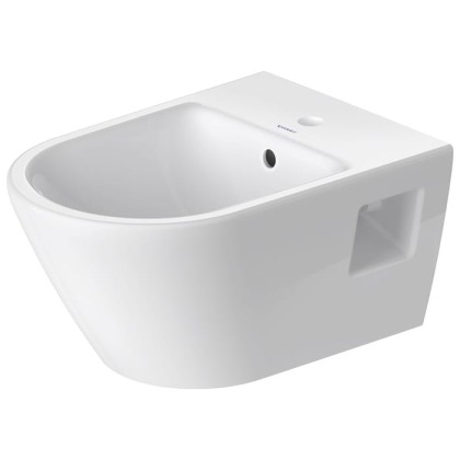 Duravit D-Neo Биде подвесное 37x54 см, с переливом, с 1отв., WonderGliss, цвет: белый