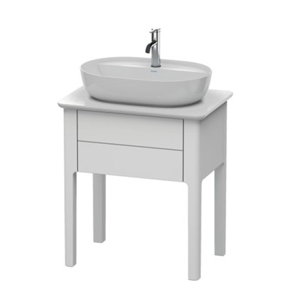 Duravit Luv База напольная 68.8x45х74.3см., с 1 выдв. ящиком, каменной столешницей и раковиной, цвет: белый шелковисто-матовый