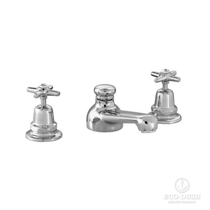 Stella Italica Смеситель для раковины на 3 отверстия 3224P EXTRA, с донным клапаном, цвет: хром