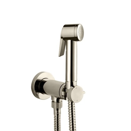 Bossini Paloma Flat Гигиенический душ с лейкой и шлангом 150см., цвет: никель шлифованный