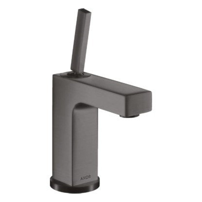 Axor Citterio Смеситель для раковины 110, на 1 отв., излив 10.4см., без донного клапана, цвет: шлифованный черный хром