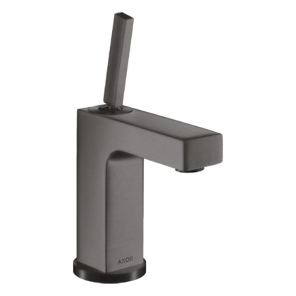 Axor Citterio Смеситель для раковины 110, на 1 отв., излив 10.4см., без донного клапана, цвет: шлифованный черный хром