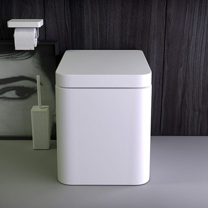 KNIEF Pride Унитаз напольный безободковый  51х41х42 см с сидением soft close цвет: белый матовый