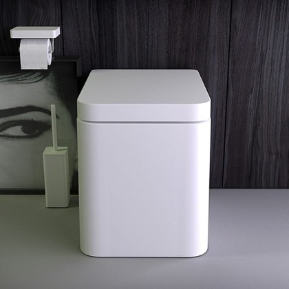 KNIEF Pride Унитаз напольный безободковый  51х41х42 см с сидением soft close цвет: белый матовый