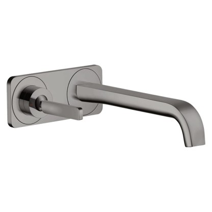 Axor Citterio E Смеситель для раковины, встраиваемый, излив: 22.1см., с панелью, цвет: полированный черный хром