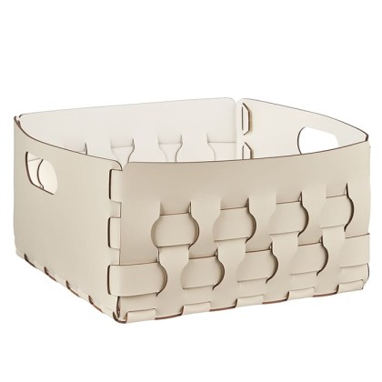 ADJ Корзинка Dubai, 35x35xH20 см., цвет: панна котта/белый