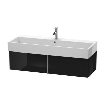 Duravit VA Тумба подвесная, 118.4x43.1х29.8см., с раковиной и 1 выдв. ящиком, цвет: черный глянцевый