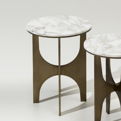 Oasis Sullivan Столик низкий ? 40хh51см., цвет: бронза/Calacatta Oro