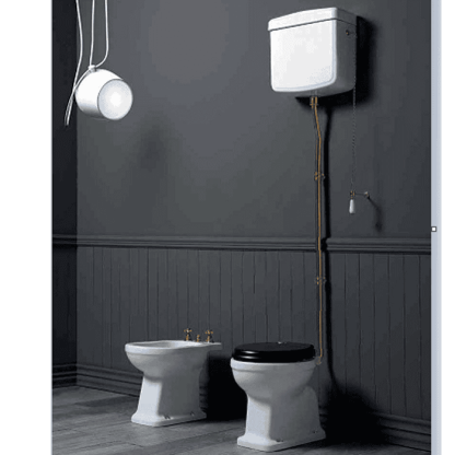 SIMAS Londra Унитаз 60х36.5см, c горизонтальным сливом, с высоким бачком, механизмом и трубой цвет бронза