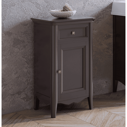 TW Veronica, Тумба 50.2/45x40/37.4xh86.7см, 1 распашная дверка 1 выдвижной ящик, доводчики Blum (петли справа-DX), напольная, цвет: Gridgio, ручки: Riflesso