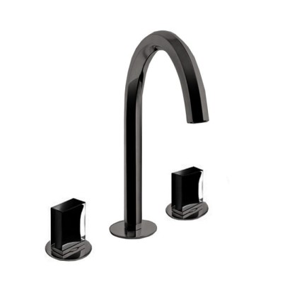 Fantini Venezia Смеситель для раковины, на 3 отв., излив: 17.5см., без ручек, цвет: Matt Gun Metal PVD