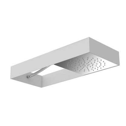 Carlo Frattini Wellness Верхний душ Moove настенного монтажа в белой матовой раме, передвижной модуль подачи воды, цвет: белый матовый/хром