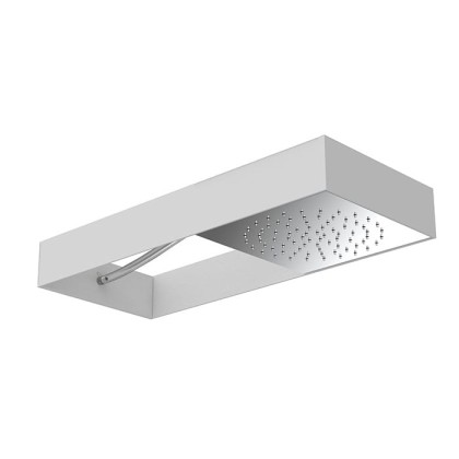 Carlo Frattini Wellness Верхний душ Moove настенного монтажа в белой матовой раме, передвижной модуль подачи воды, цвет: белый матовый/хром