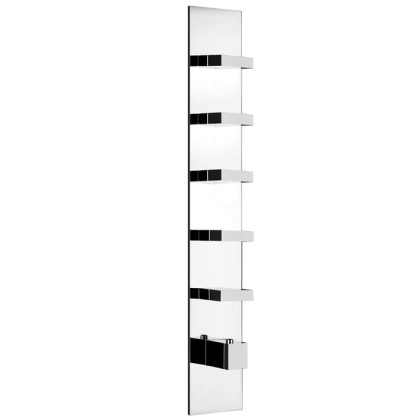 Gessi Rettangolo Встраиваемый термостатический смеситель, подключение на 3/4”, с 5ю независимыми выходами, внешняя часть, цвет: хром