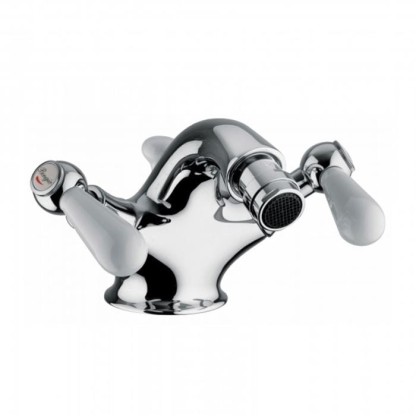 Смеситель для биде Bongio Oxford Lux, цвет: хром/белый фарфор