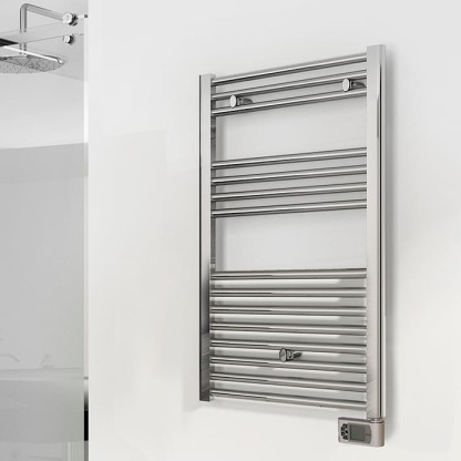 Irsap Ares Полотенцесушитель электрический 58x81.8x3см (15 трубок-2 промежутка), мощность: 400 ватт, с хромир. регулятором, провод: 120см, цвет: хром