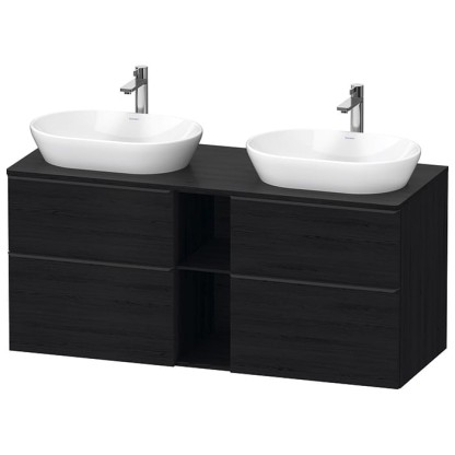 Duravit D-Neo Тумбочка подвесная 64.4x140x55 см, 2 раковины, 2 ящика, цвет: Black Oak