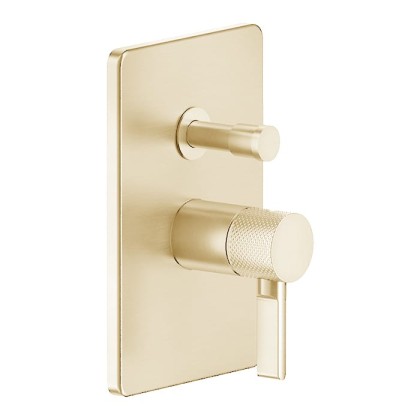 Gessi Inciso Смесителя для ванны, встраиваемый, на 2 источника, внешняя часть, цвет: золото