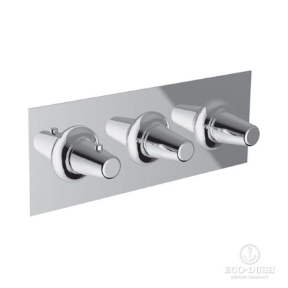 CISAL Vita Смеситель термостатический горизонтальный встраиваемый для душа 2-х функциональный, цвет: хром