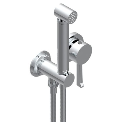 THG Hamptons Гигиенический душ со смесителем, держателем с подводом воды и шлангом 150см., цвет: хром