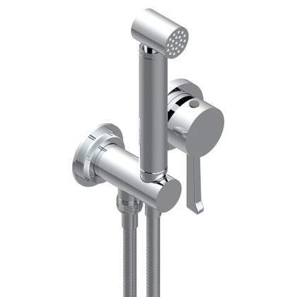 THG Hamptons Гигиенический душ со смесителем, держателем с подводом воды и шлангом 150см., цвет: хром