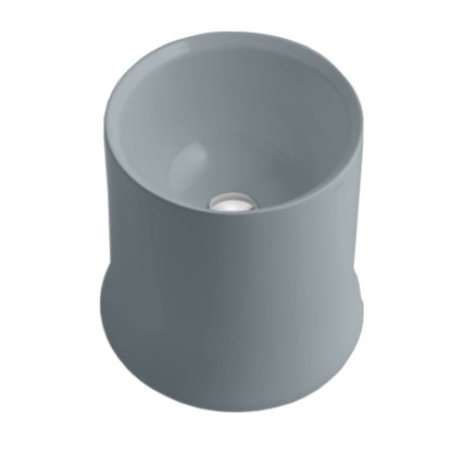 Simas Sharp раковина накладная высокая , d42см h 44 см, без отв., цвет: cemento matt