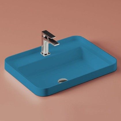 Artceram Fuori Scala Раковина 60х45 см, встраиваемая, с 1 отв.под смеситель,без перелива, цвет: avio