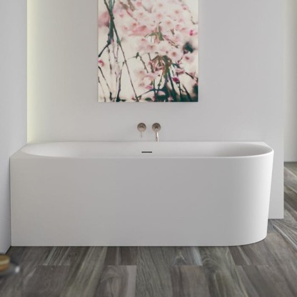 KNIEF Fresh Right Ванна пристенная, угол слева, 180х80х60см, цвет: белый