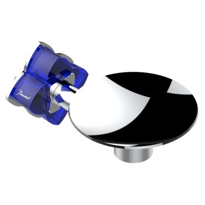 THG P?tale de cristal bleu Мыльница металлическая ? 10см., подвесная, цвет: хром/синий хрусталь