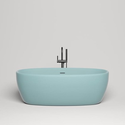 Salini Luce Ванна отдельностоящая 170х85х58cм., донный клапан "Up&Down", сифон, слив-перелив, материал: S-stone, цвет: Pastel turquoise матовый