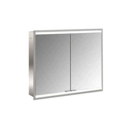 Emco Prime Зеркальный шкаф 80см., с подсветкой LED2 Facelift встраив. модель, 2-дверки, IP 20 зеркальная задняя стенка