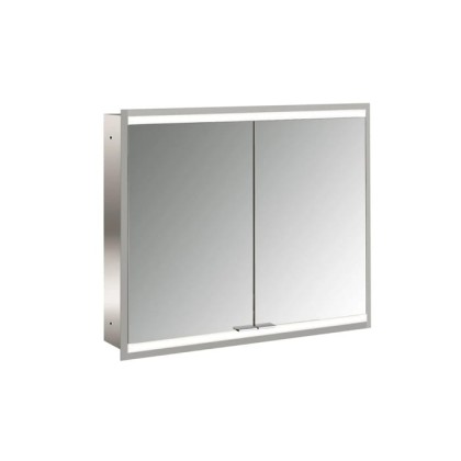 Emco Prime Зеркальный шкаф 80см., с подсветкой LED2 Facelift встраив. модель, 2-дверки, IP 20 зеркальная задняя стенка