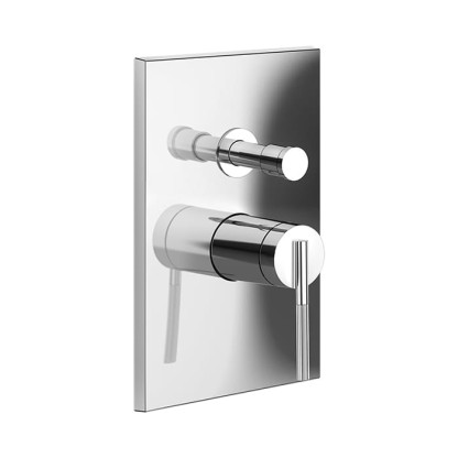 Gessi Ingranaggio Встраиваемый однорычажный смеситель на 2 выхода с перекл., внешняя часть, цвет: хром