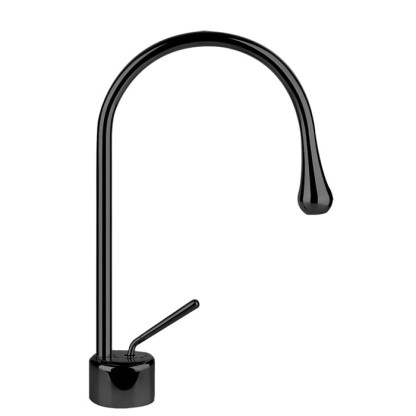 Gessi Goccia Смеситель для раковины на 1 отверстие, излив 174мм R=90, цвет: black XL