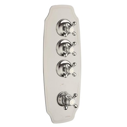 Carimali Colonial Смеситель термостатический, встраиваемый, на 3 выхода, цвет: хром