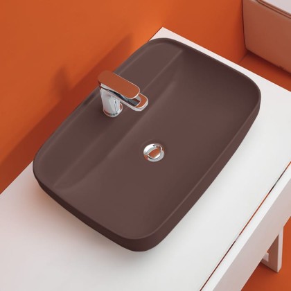 Kerasan Tribeca Раковина 60х43 см, 1 отв., встраиваемая/накладная, цвет: Borgogna matt