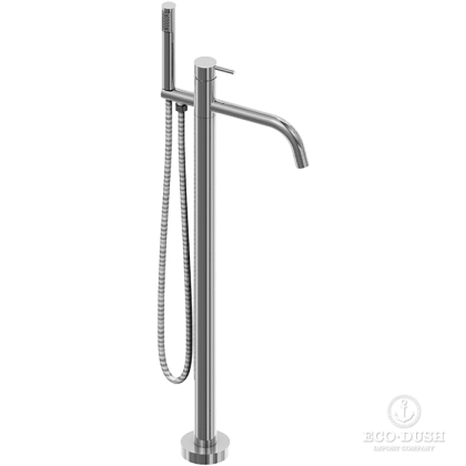 HUBER Lynox Напольный смеситель для ванны с душевым комплектом, нержавеющая сталь