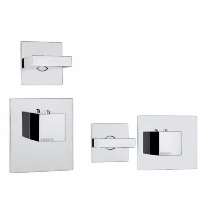 Bossini Rectangular Смеситель для душа, встраиваемый, термостатический, с переключателем на 2 источника, цвет: хром