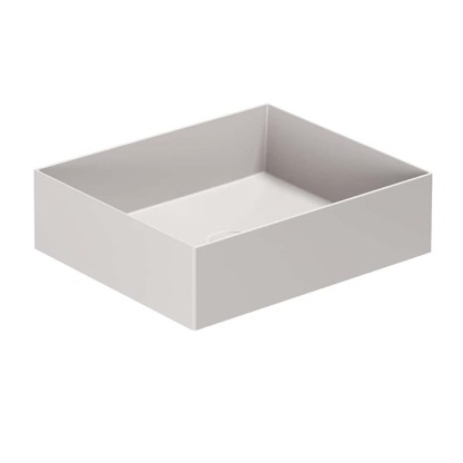 Azzurra Elegance Squared Раковина накладная, 45x38xH15 см, без отв., без перелива, цвет: Cenere