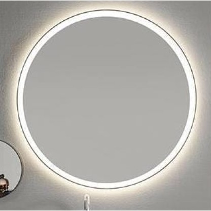 Burgbad Lin20 Зеркало ?95х2.5см., LED подсветка, 5700K, выключатель, подогрев