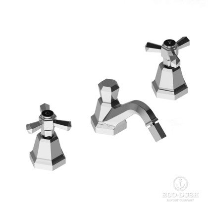 Stella Eccelsa Смеситель для биде на 3 отверстия 3601, с донным клапаном, цвет: хром