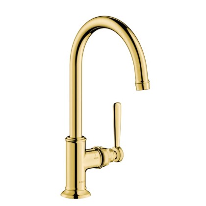 Axor Montreux Смеситель для раковины, на 1 отв., излив 175мм, без донного клапана, цвет: полированное золото