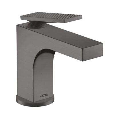 Axor Citterio Смеситель для раковины 90, на 1 отв., с донным клапаном, текстура, цвет: шлифованный черный хром