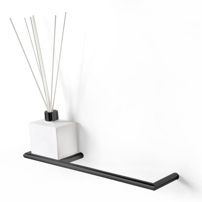 3SC Guy Полотенцедержатель и ароматический диффузор, 40см., слева, подвесной, композит Solid Surface, цвет: белый матовый/черный матовый