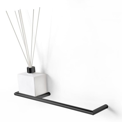 3SC Guy Полотенцедержатель и ароматический диффузор, 40см., слева, подвесной, композит Solid Surface, цвет: белый матовый/черный матовый